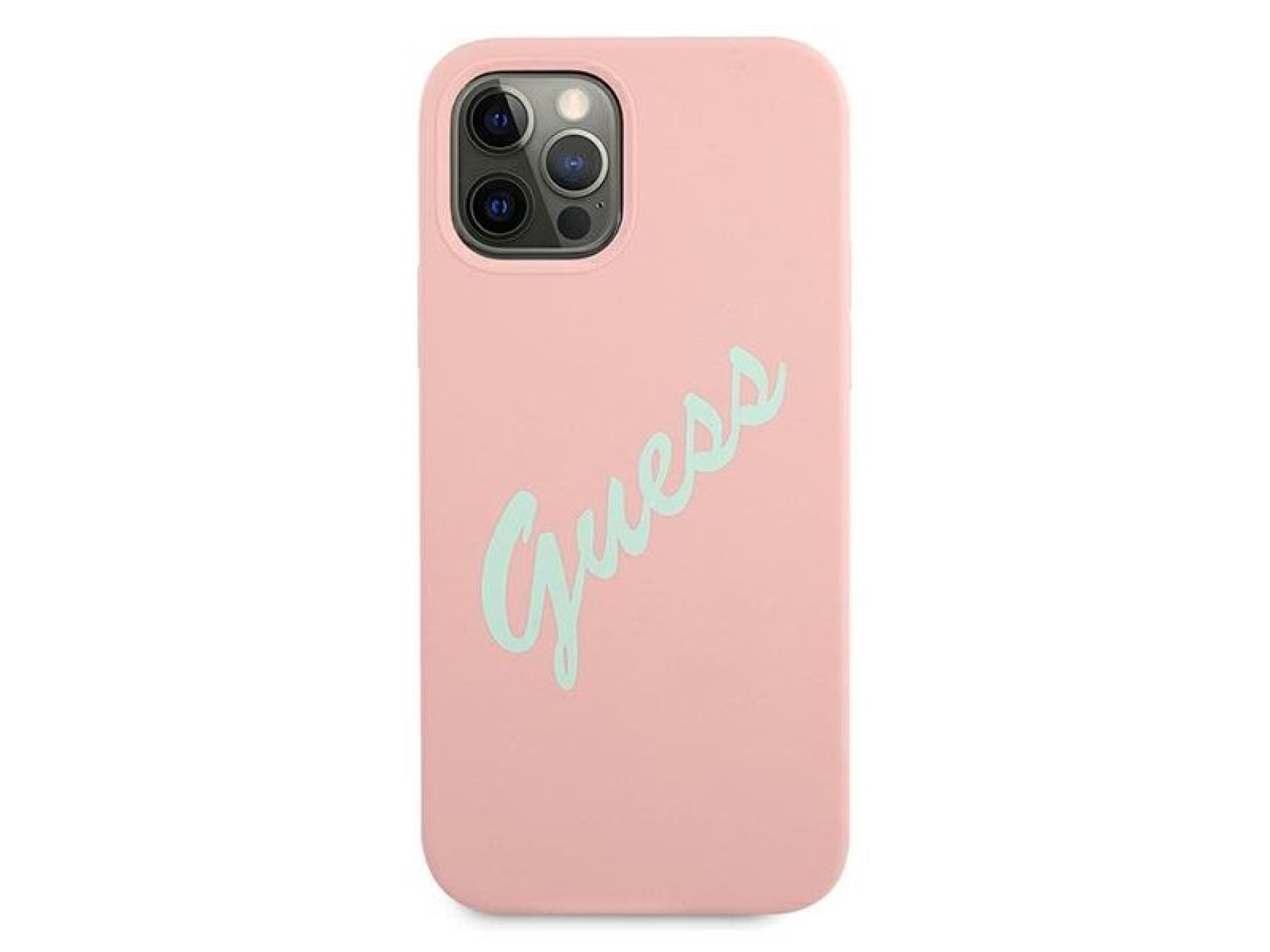 Capa rígida de silicone vintage Guess GUHCP12MLSVSPG para iPhone 12/12 Pro 6.1