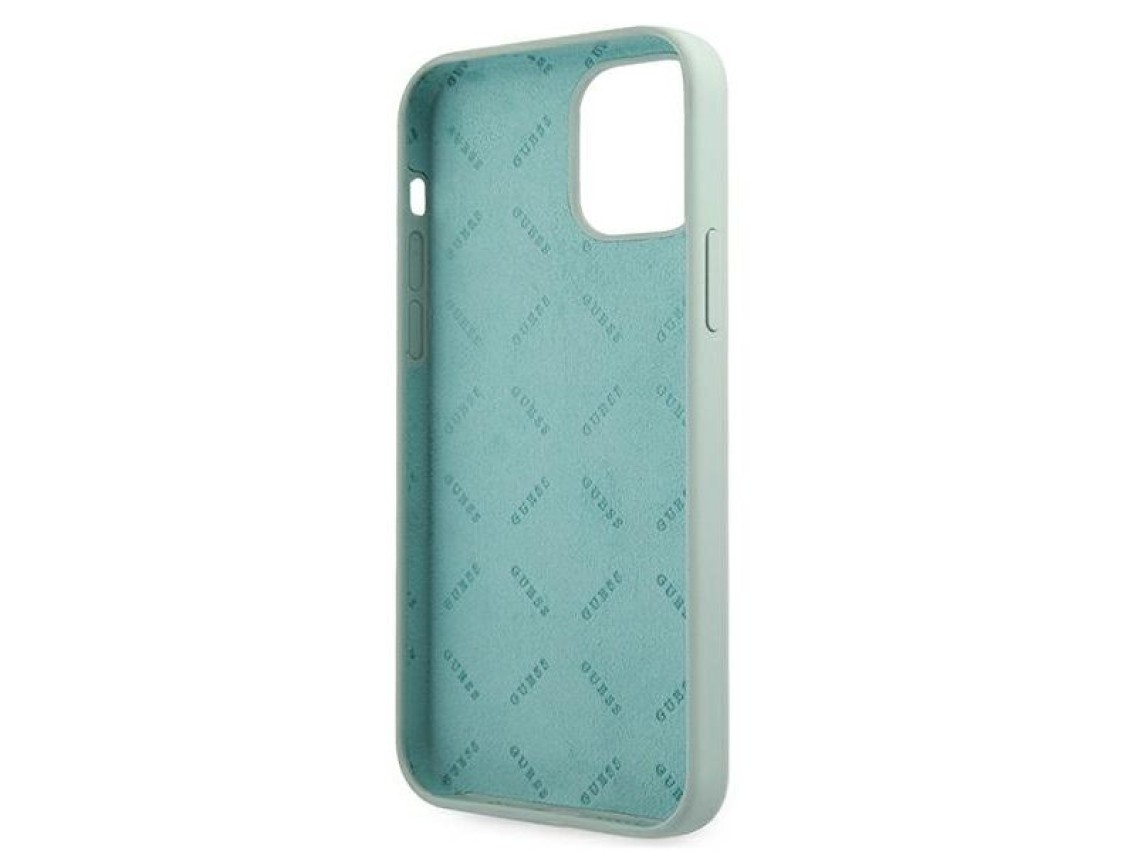 Capa rígida de silicone vintage Guess GUHCP12SLSVSBF para iPhone 12 mini 5.4" azul fúcsia/azul fúcsi