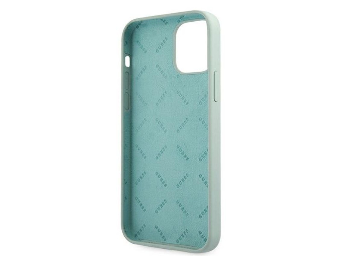 Capa r�gida de silicone vintage Guess GUHCP12LLSVSBF para iPhone 12 Pro Max 6.7" azul f�csia/azul f�