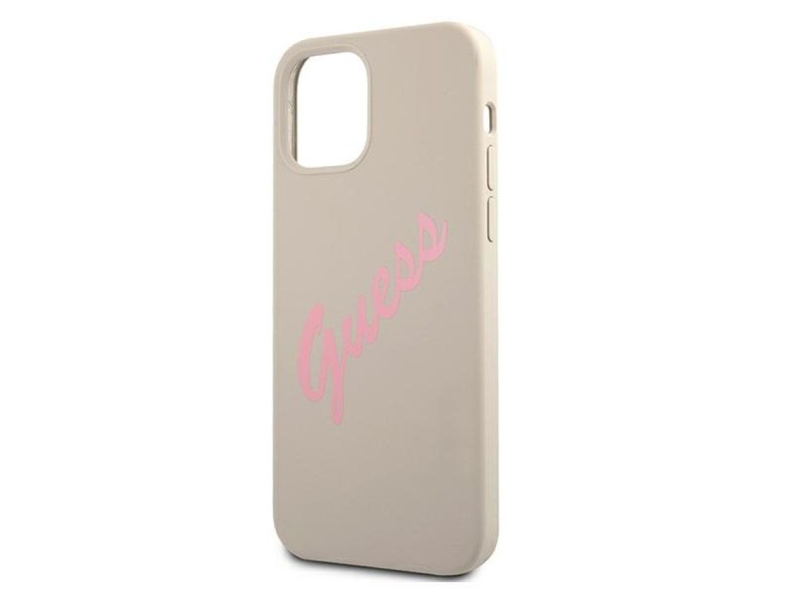 Guess GUHCP12LLSVSGP iPhone 12 Pro Max 6.7" gray pink/grey pink hardcase Silicone Vintage