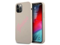 Guess GUHCP12LLSVSGP iPhone 12 Pro Max 6.7" gray pink/grey pink hardcase Silicone Vintage Guess GUHCP12LLSVSGP iPhone 12 Pro Max 6.7" gray pink/grey pink hardcase Silicone Vintage