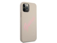 Guess GUHCP12LLSVSGP iPhone 12 Pro Max 6.7" gray pink/grey pink hardcase Silicone Vintage Guess GUHCP12LLSVSGP iPhone 12 Pro Max 6.7" gray pink/grey pink hardcase Silicone Vintage