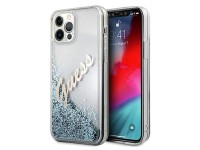 Guess GUHCP12LGLVSBL iPhone 12 Pro Max 6.7" blue/blue hardcase Glitter Vintage Script Guess GUHCP12LGLVSBL iPhone 12 Pro Max 6.7" blue/blue hardcase Glitter Vintage Script