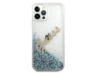 Guess GUHCP12LGLVSBL iPhone 12 Pro Max 6.7" blue/blue hardcase Glitter Vintage Script Guess GUHCP12LGLVSBL iPhone 12 Pro Max 6.7" blue/blue hardcase Glitter Vintage Script