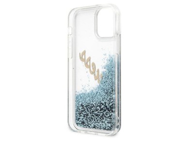 Guess GUHCP12LGLVSBL iPhone 12 Pro Max 6.7" blue/blue hardcase Glitter Vintage Script Guess GUHCP12LGLVSBL iPhone 12 Pro Max 6.7" blue/blue hardcase Glitter Vintage Script