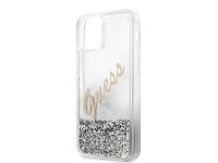 Guess GUHCP12LGLVSSI iPhone 12 Pro Max 6.7" silver/silver hardcase Glitter Vintage Script Guess GUHCP12LGLVSSI iPhone 12 Pro Max 6.7" silver/silver hardcase Glitter Vintage Script