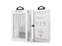 Guess GUHCP12LGLVSSI iPhone 12 Pro Max 6.7" silver/silver hardcase Glitter Vintage Script Guess GUHCP12LGLVSSI iPhone 12 Pro Max 6.7" silver/silver hardcase Glitter Vintage Script
