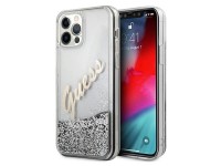 Guess GUHCP12LGLVSSI iPhone 12 Pro Max 6.7" silver/silver hardcase Glitter Vintage Script Guess GUHCP12LGLVSSI iPhone 12 Pro Max 6.7" silver/silver hardcase Glitter Vintage Script