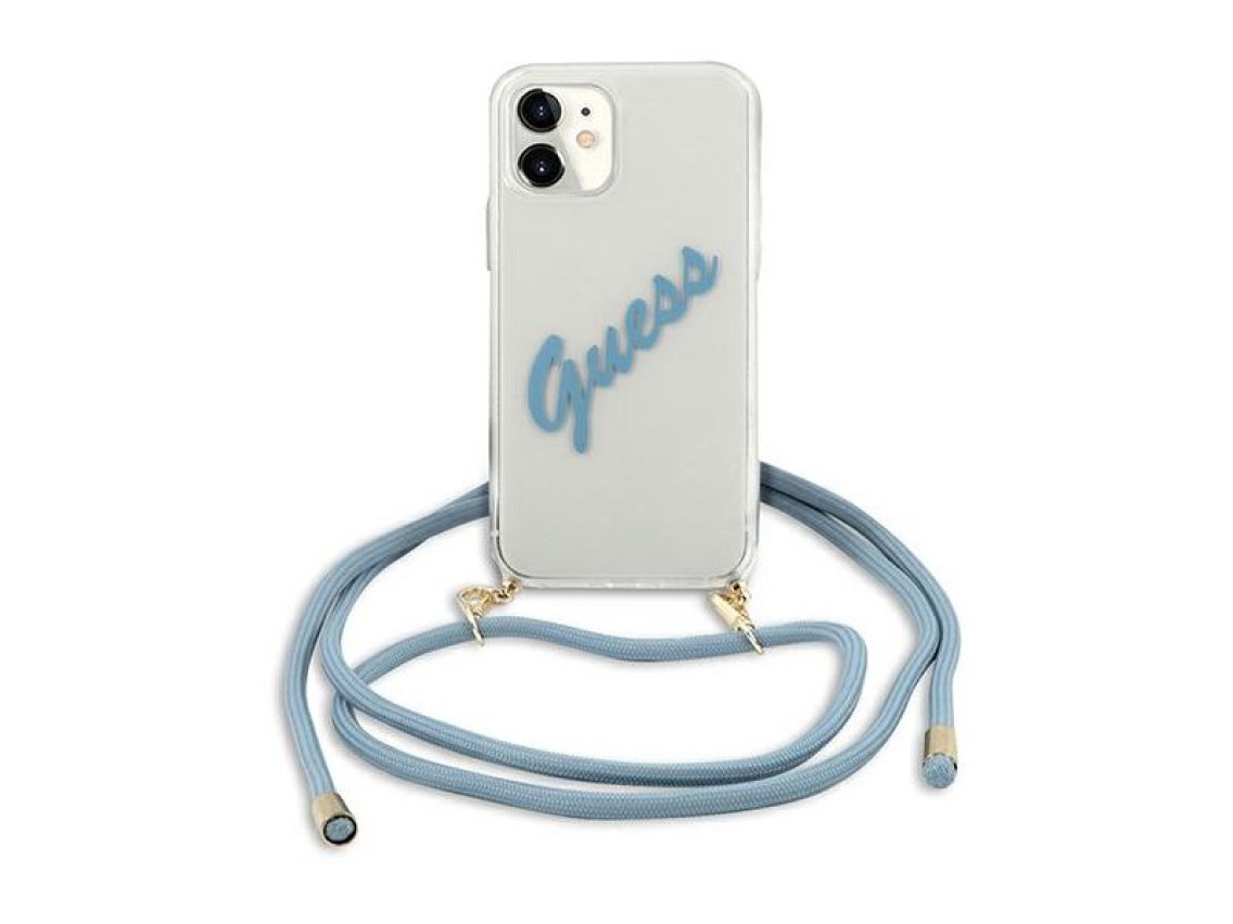 Guess GUHCP12SCRTVSBL iPhone 12 mini 5.4" blue/blue hardcase Script Vintage