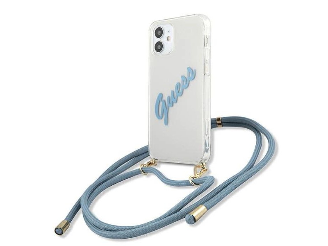 Guess GUHCP12SCRTVSBL iPhone 12 mini 5.4" blue/blue hardcase Script Vintage