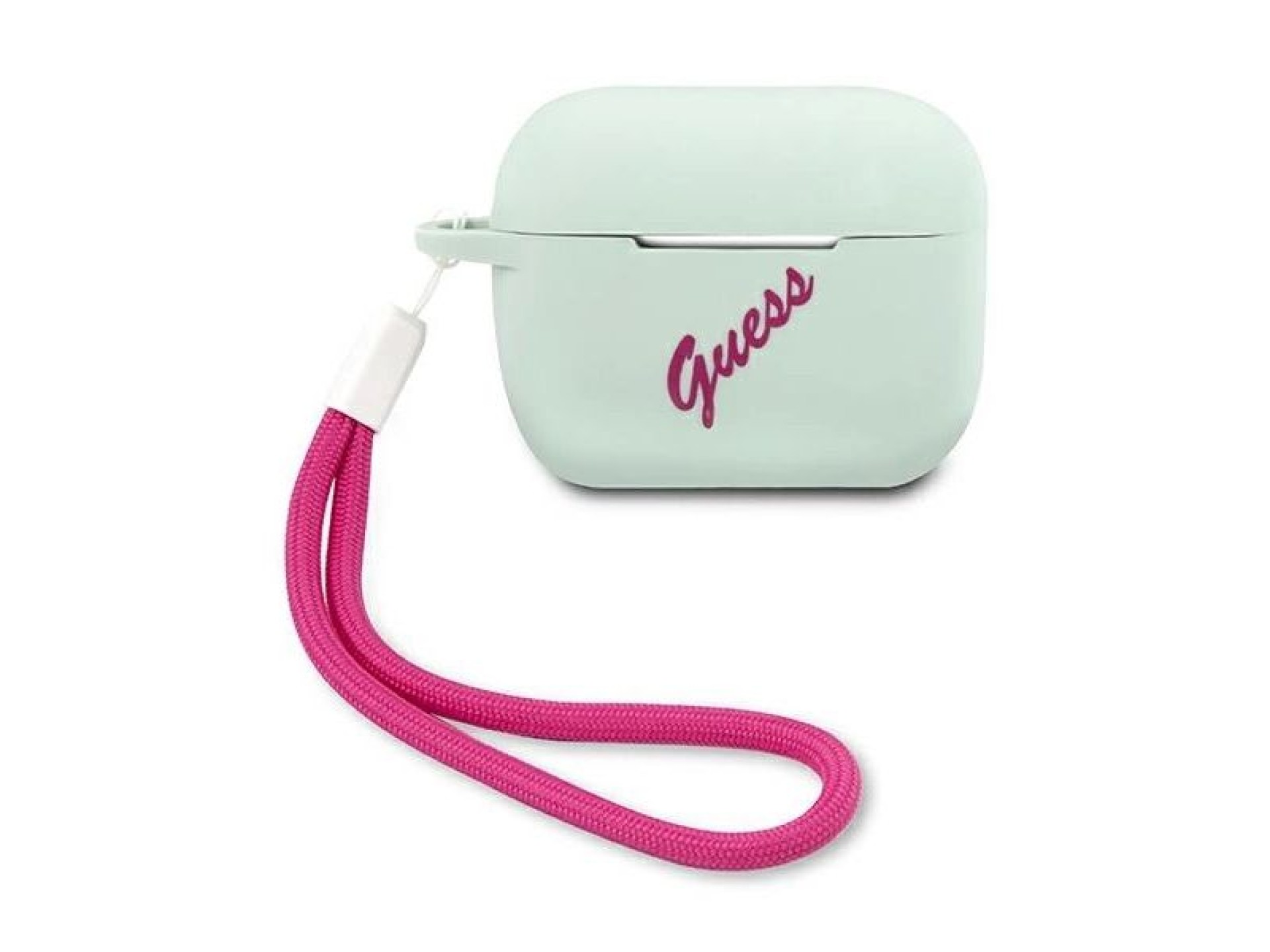Capa Guess GUACAPLSVSBF para AirPods Pro, azul fúcsia/azul fúcsia, silicone vintage