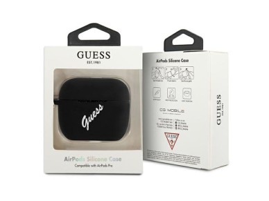 Guess GUACAPLSVSBW AirPods Pro cover black/white Silicone Vintage