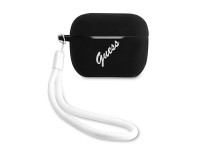Guess GUACAPLSVSBW AirPods Pro cover black/white Silicone Vintage Guess GUACAPLSVSBW AirPods Pro cover black/white Silicone Vintage