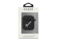 Capa para AirPods Guess GUACA2LSVSBW em silicone preto/branco estilo vintage Capa para AirPods Guess GUACA2LSVSBW em silicone preto/branco estilo vintage