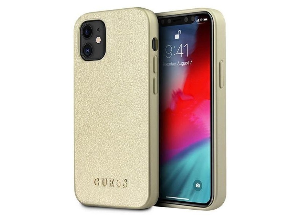 Guess GUHCP12SIGLGO iPhone 12 mini 5.4" gold/gold hardcase Iridescent