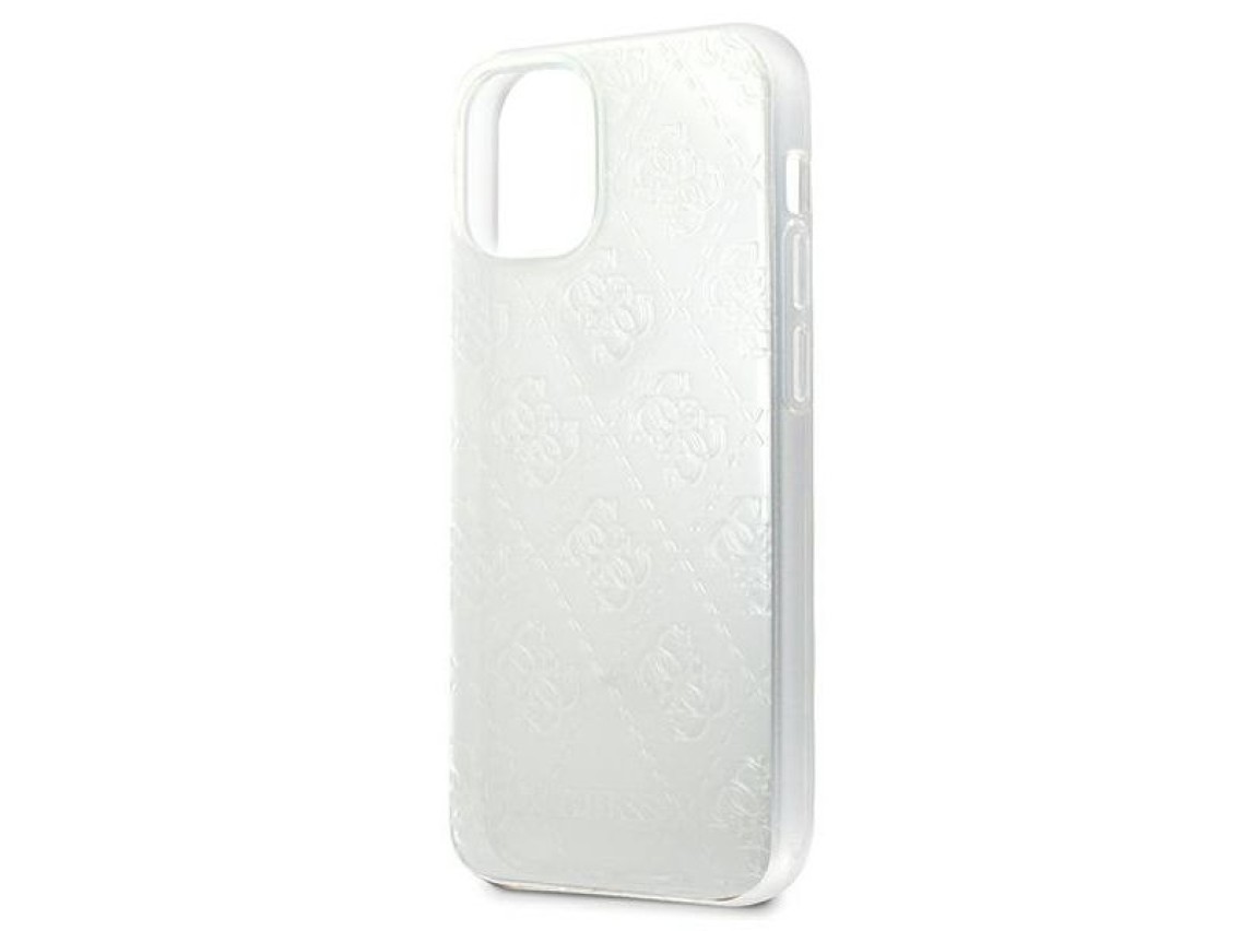 Capa rígida transparente Guess GUHCP12S3D4GTR para iPhone 12 mini 5.4" 4G com estampa 3D.