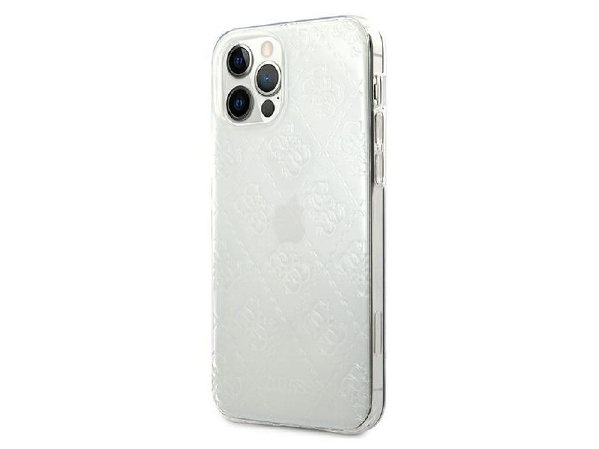 Capa rígida transparente Guess GUHCP12M3D4GTR para iPhone 12/12 Pro de 6,1