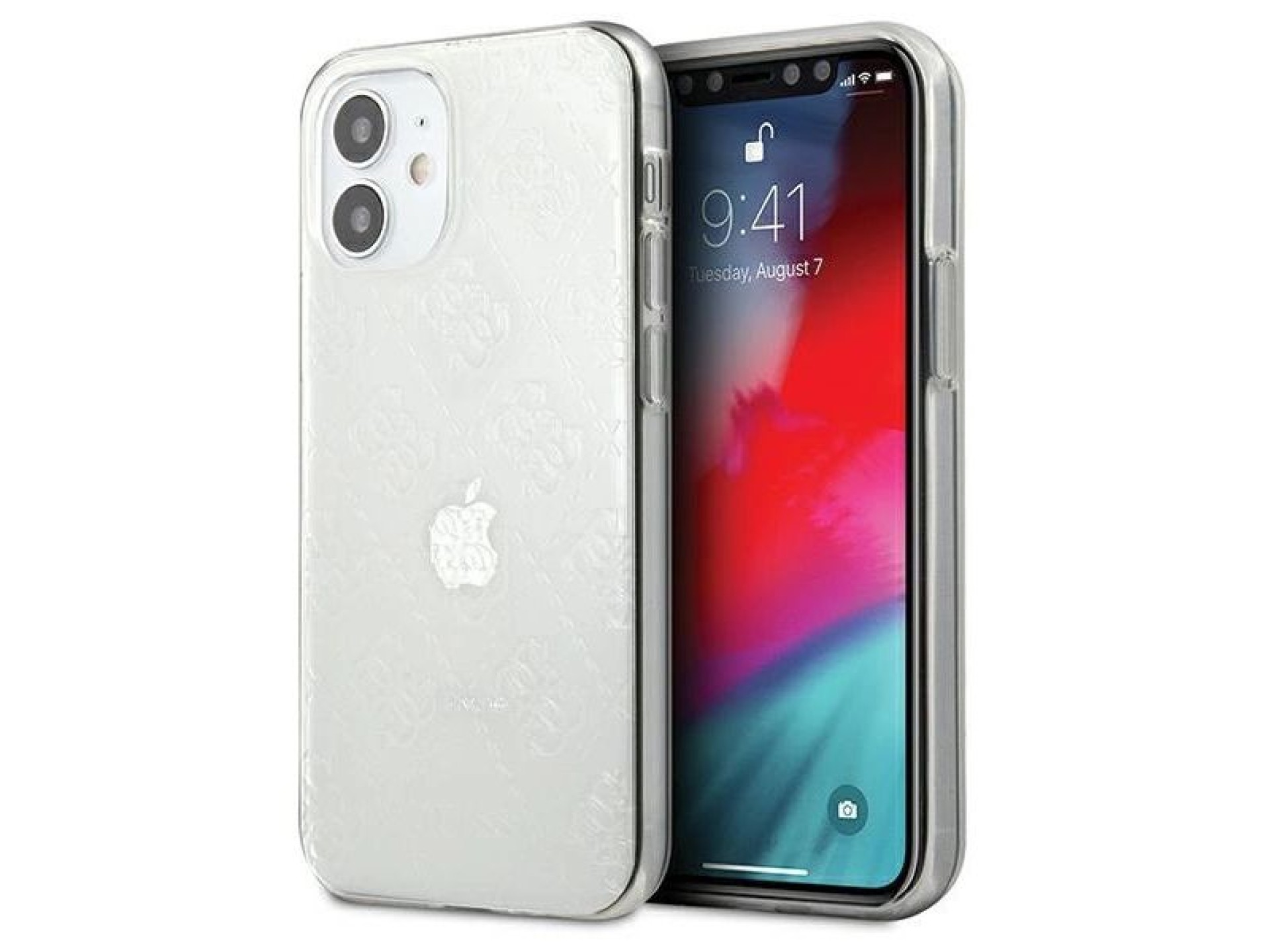 Capa rígida transparente Guess GUHCP12S3D4GTR para iPhone 12 mini 5.4