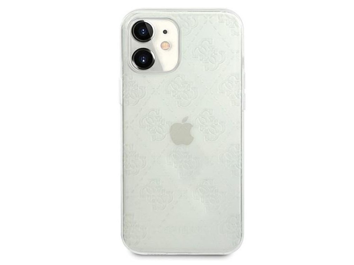 Capa rígida transparente Guess GUHCP12S3D4GTR para iPhone 12 mini 5.4" 4G com estampa 3D.