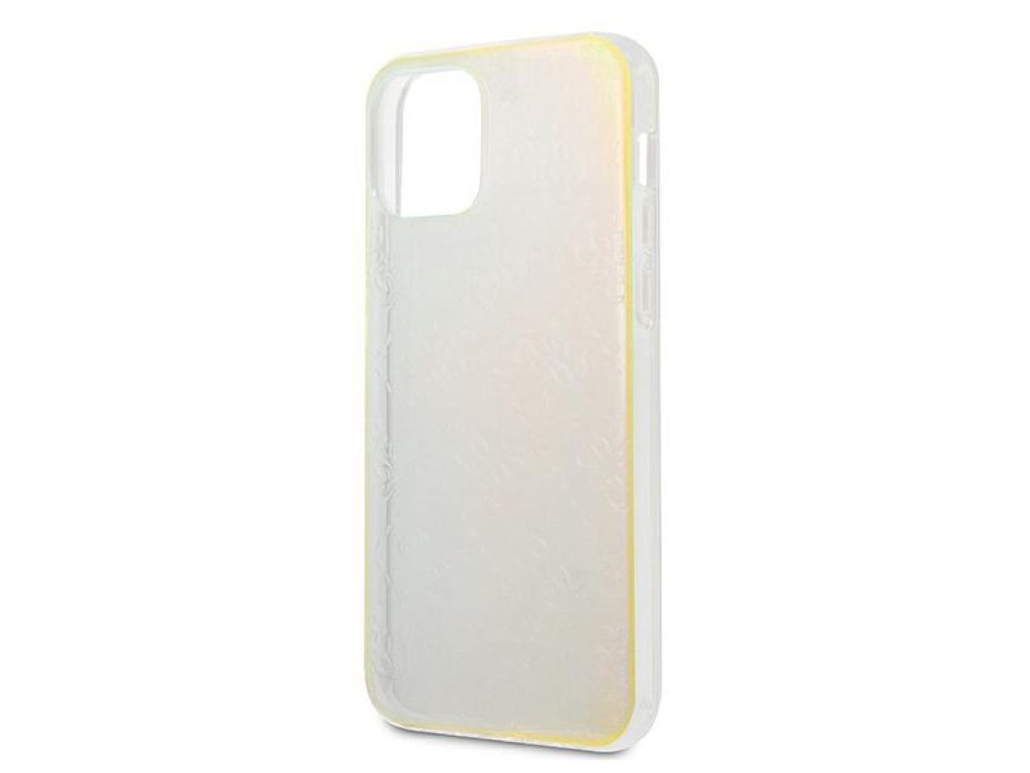 Guess GUHCP12M3D4GIRBL iPhone 12/12 Pro 6.1" carcasa rígida iridiscente/irisada 4G Colección de patr