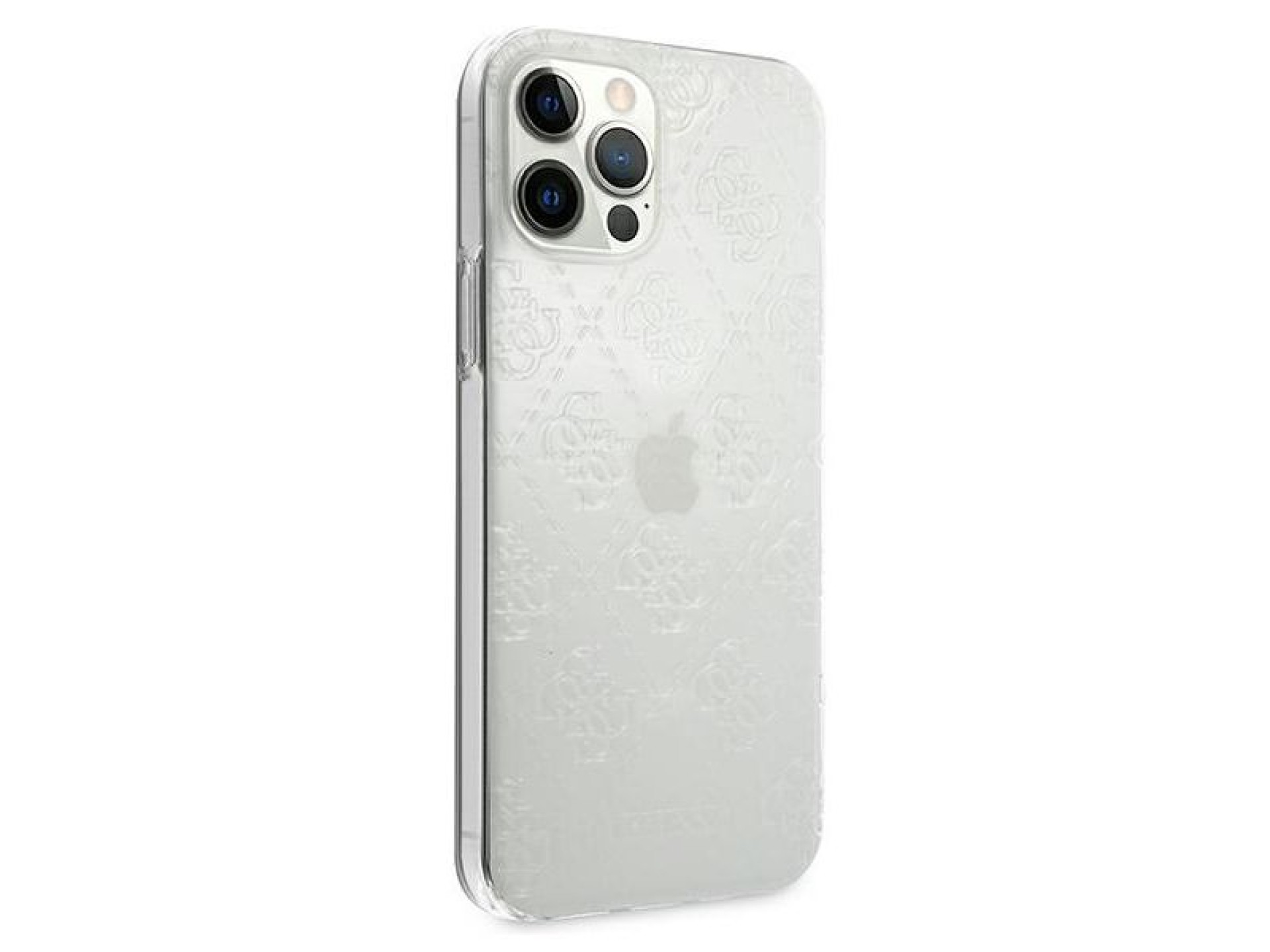 Capa rígida transparente Guess GUHCP12M3D4GTR para iPhone 12/12 Pro de 6,1