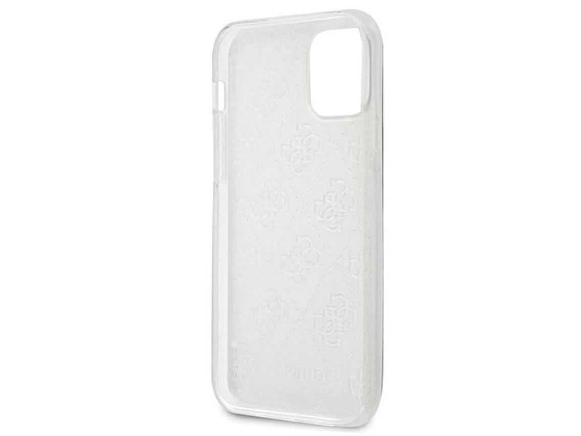 Capa rígida transparente Guess GUHCP12S3D4GTR para iPhone 12 mini 5.4" 4G com estampa 3D.