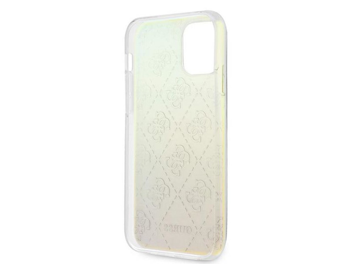 Guess GUHCP12M3D4GIRBL iPhone 12/12 Pro 6.1" carcasa rígida iridiscente/irisada 4G Colección de patr