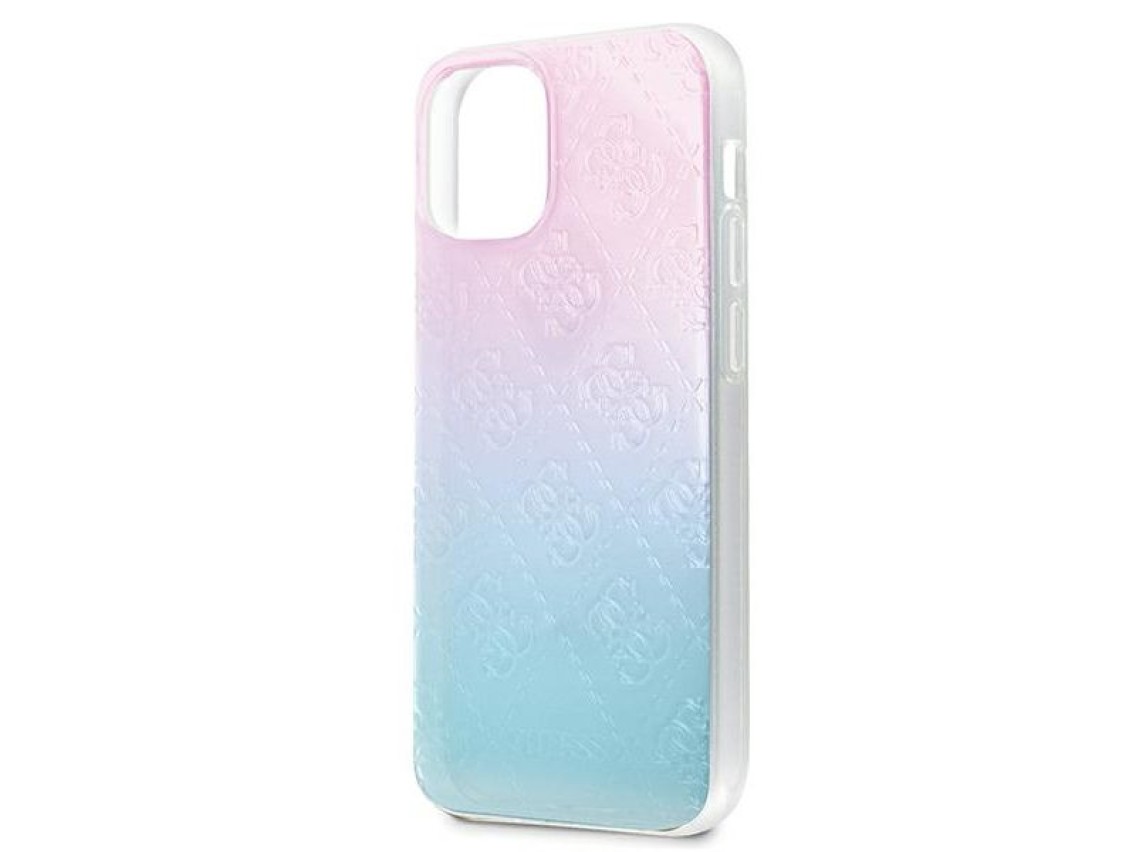 Funda rígida Guess GUHCP12S3D4GGBP para iPhone 12 mini de 5,4" en azul y rosa/azul y rosa, 4G, con e