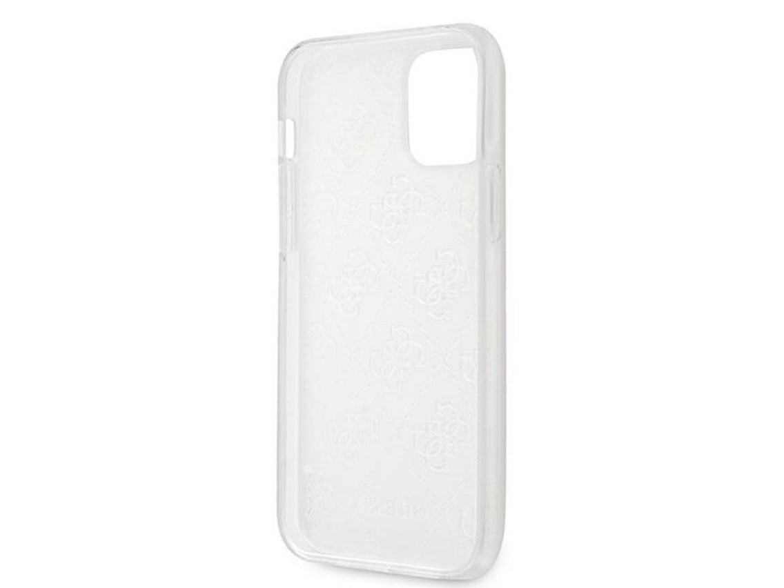 Capa rígida transparente Guess GUHCP12M3D4GTR para iPhone 12/12 Pro de 6,1" com padrão 3D e tecnolog