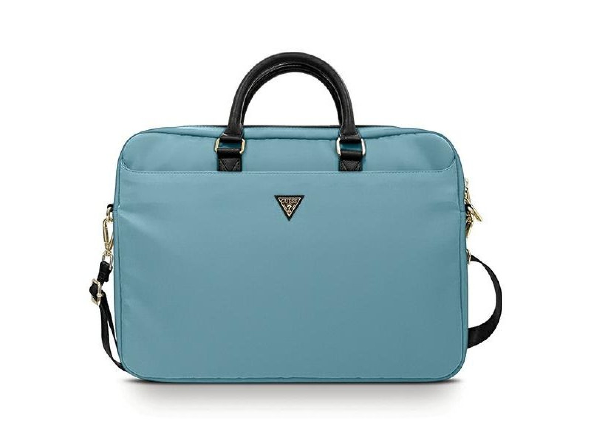 Bolsa Guess de nylon com logo triangular para laptop de 16