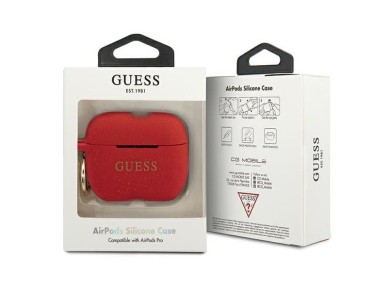 Guess Silicone Glitter Case for AirPods Pro - Red Guess Silicone Glitter Case for AirPods Pro - Red