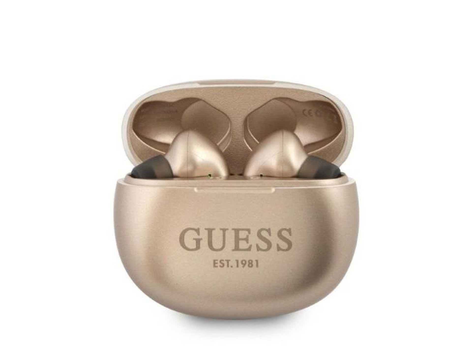 Auriculares Bluetooth TWS Guess GUTWS1CGO + base de carga dorada/dorada