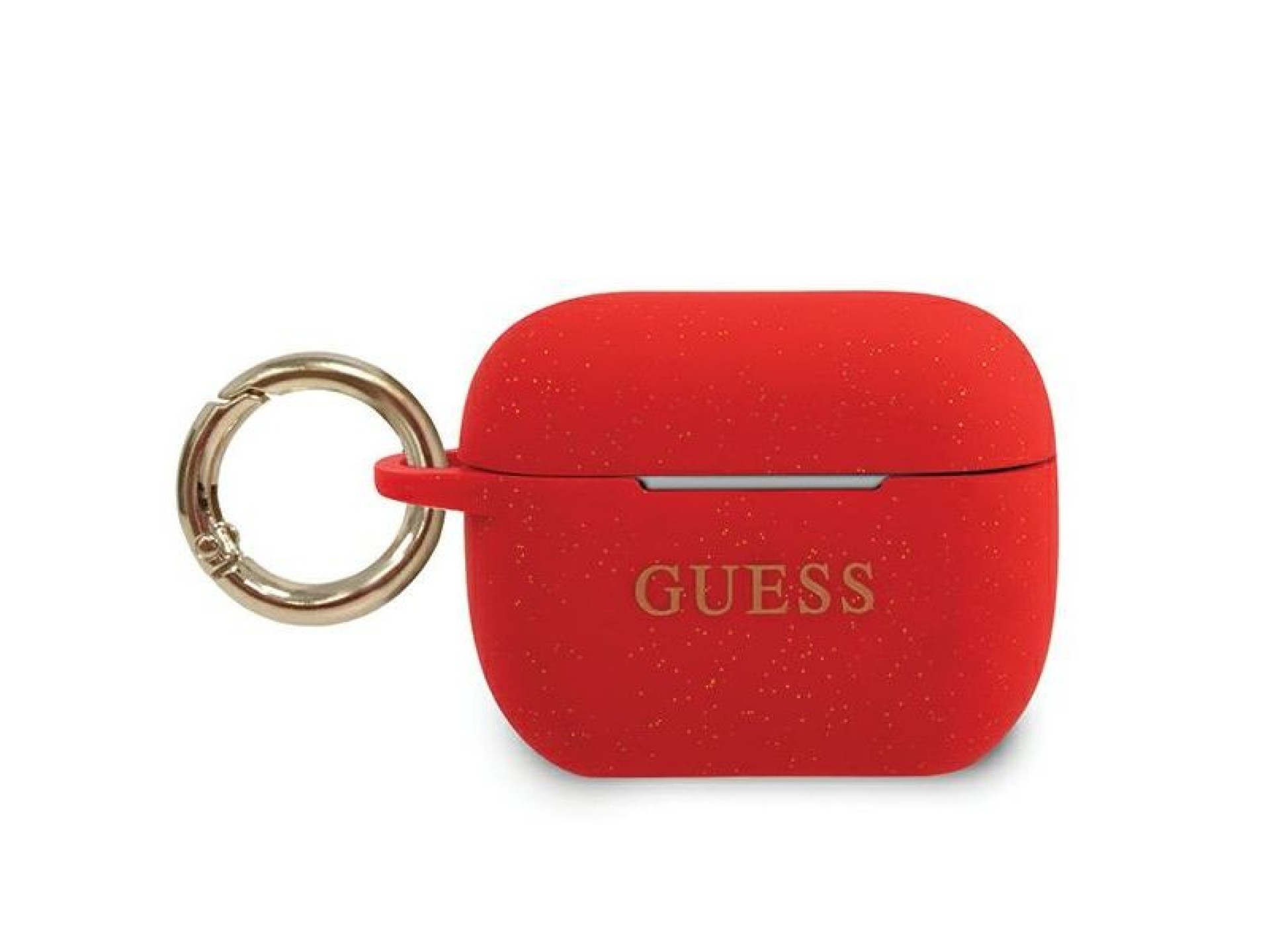 Funda de silicona con purpurina Guess para AirPods Pro - Roja