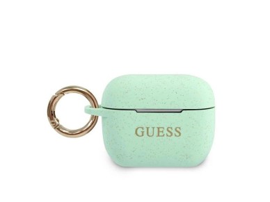 Funda para AirPods Pro Guess GUACAPSILGLGN verde/verde de silicona con purpurina Funda para AirPods Pro Guess GUACAPSILGLGN verde/verde de silicona con purpurina