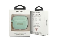 Capa Guess GUACAPSILGLGN para AirPods Pro, verde/verde, de silicone com glitter. Capa Guess GUACAPSILGLGN para AirPods Pro, verde/verde, de silicone com glitter.