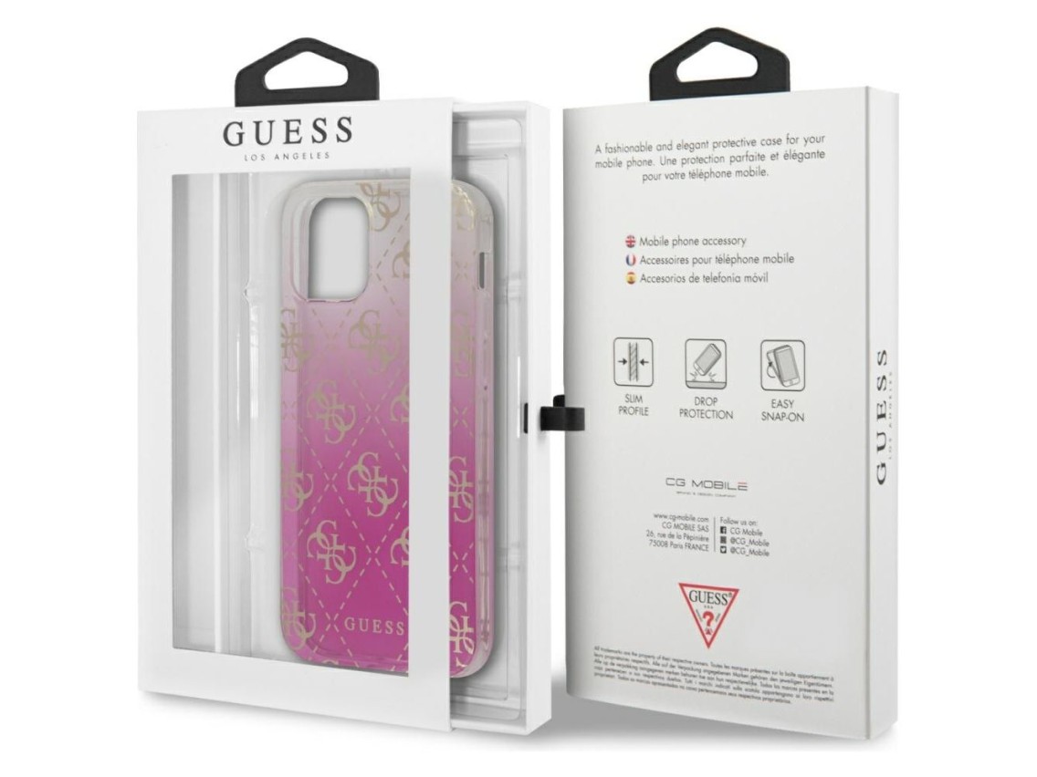 Guess GUHCP12SPCU4GGPI iPhone 12 mini 5.4" pink/pink hardcase 4G Gradient