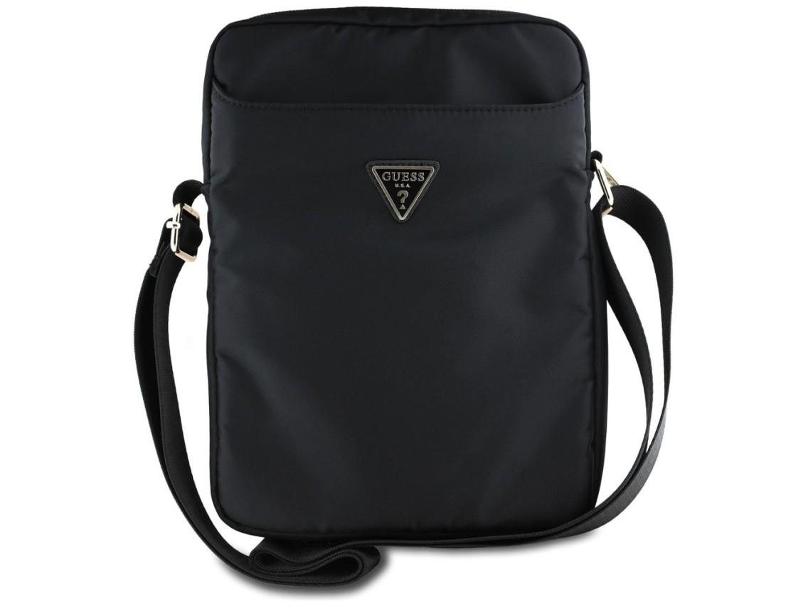Bolso Guess GUTB10NTMLBK de 25 cm (10"), negro/negro, nailon, logo triangular
