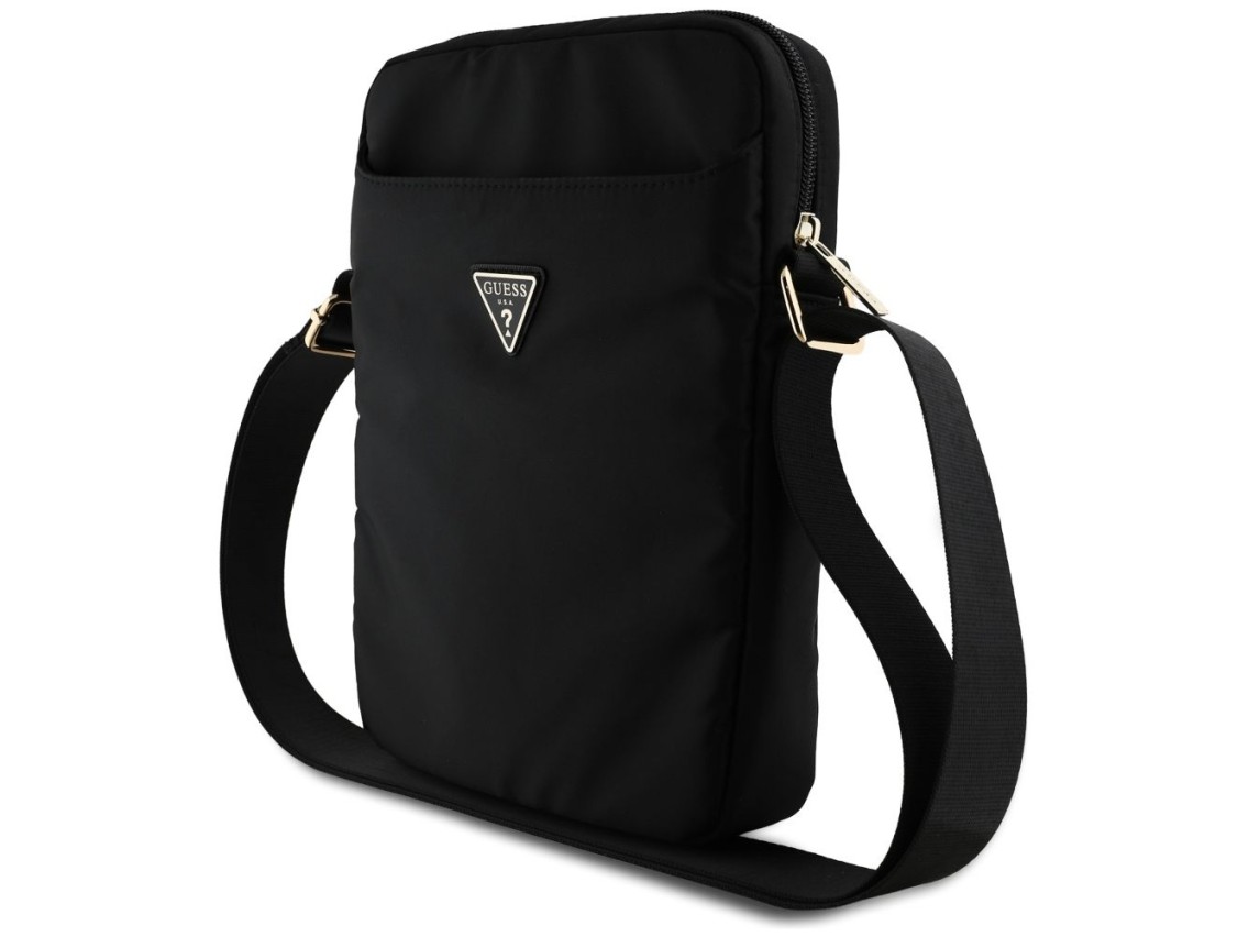 Bolso Guess GUTB10NTMLBK de 25 cm (10"), negro/negro, nailon, logo triangular