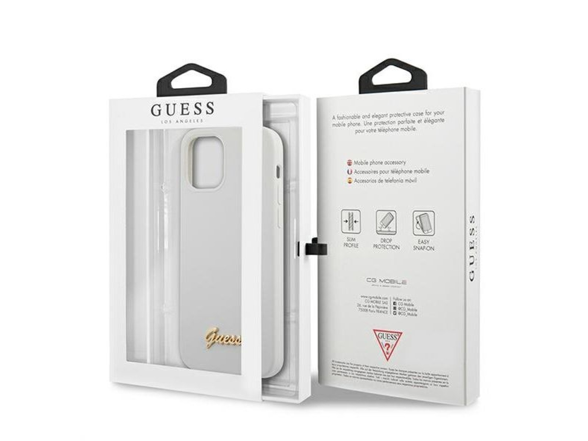 Funda rígida Guess GUHCP12SLSLMGWH para iPhone 12 mini de 5,4