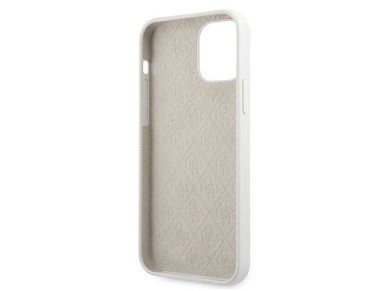 Guess GUHCP12SLSLMGWH iPhone 12 mini 5.4" white/white hardcase Metal Logo Script Guess GUHCP12SLSLMGWH iPhone 12 mini 5.4" white/white hardcase Metal Logo Script