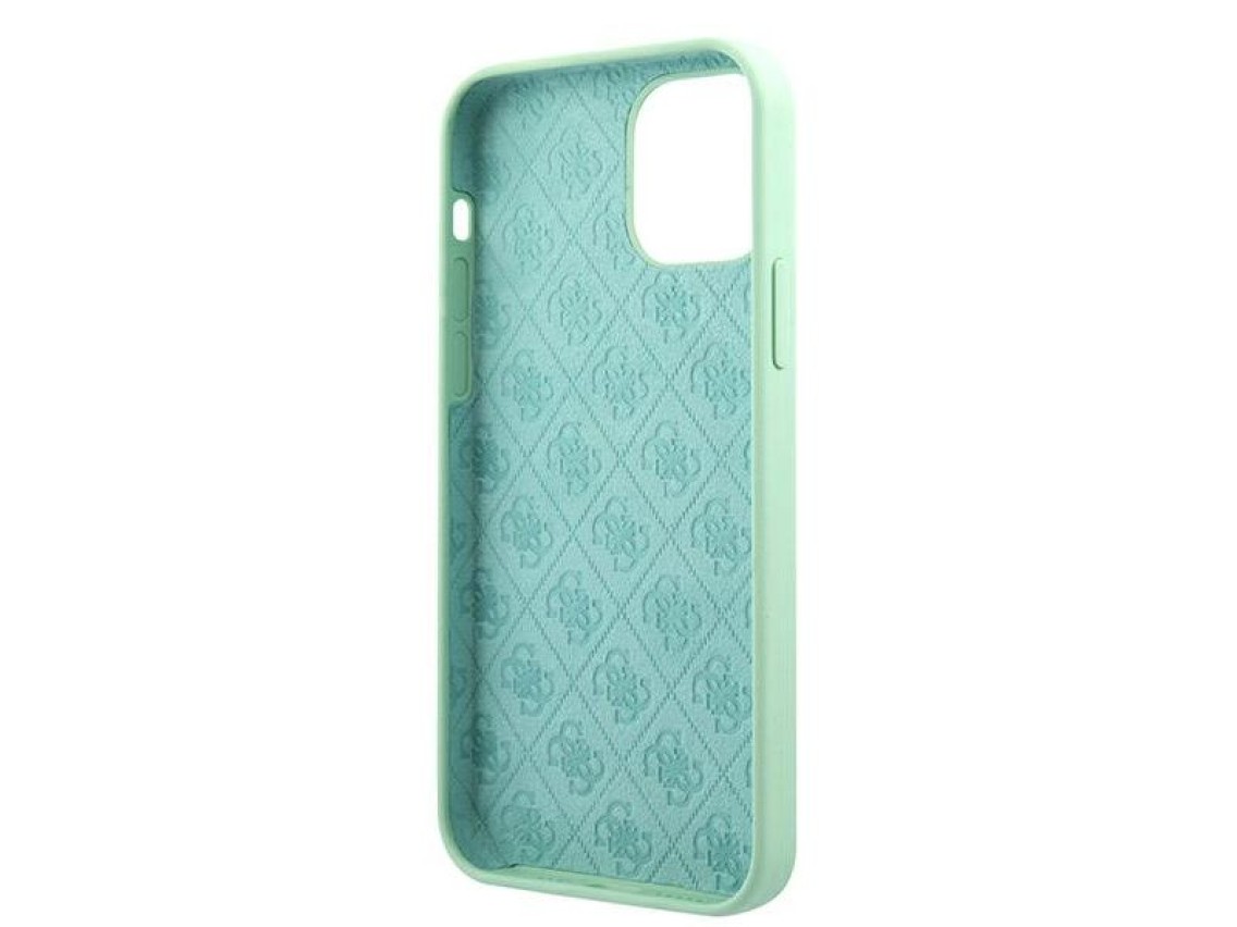 Guess Metal Logo Script Case for iPhone 12 Pro Max 6.7" - Green