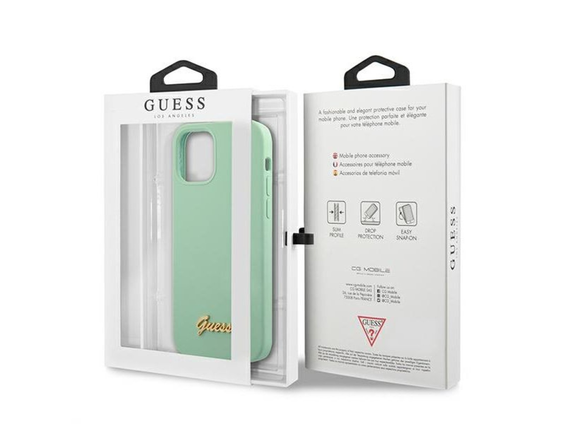 Guess Metal Logo Script Case for iPhone 12 Pro Max 6.7