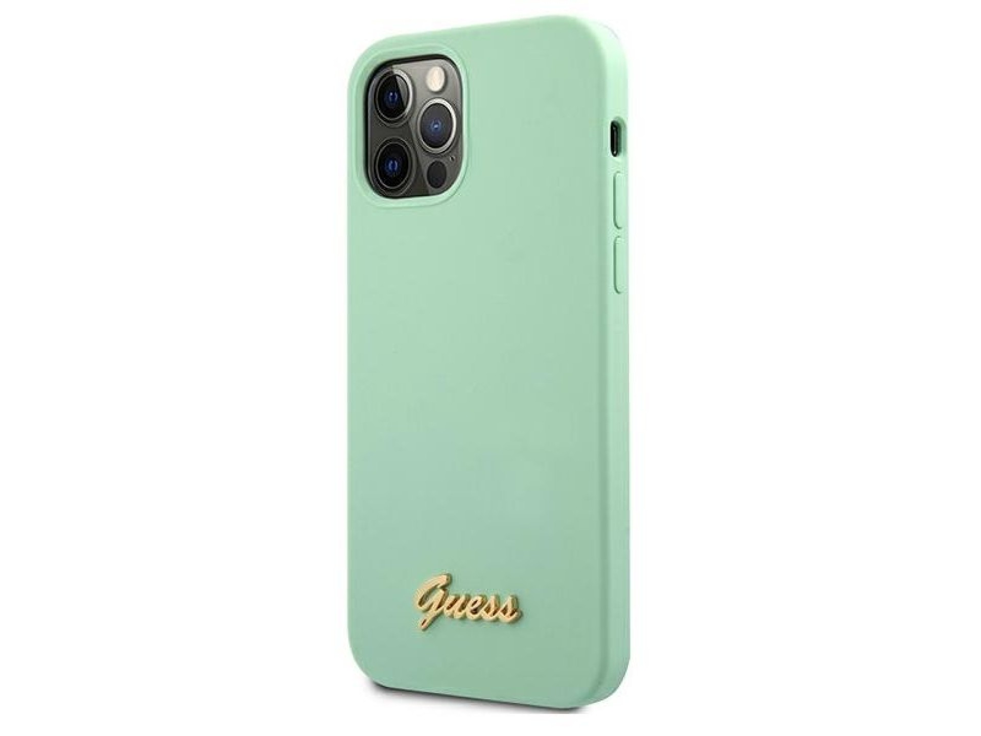 Guess Metal Logo Script Case for iPhone 12 Pro Max 6.7