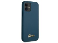 Capa rígida Guess GUHCP12SLSLMGBL para iPhone 12 mini 5.4" azul/azul com logo em estilo manuscrito. Capa rígida Guess GUHCP12SLSLMGBL para iPhone 12 mini 5.4" azul/azul com logo em estilo manuscrito.