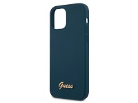Capa rígida Guess GUHCP12SLSLMGBL para iPhone 12 mini 5.4" azul/azul com logo em estilo manuscrito. Capa rígida Guess GUHCP12SLSLMGBL para iPhone 12 mini 5.4" azul/azul com logo em estilo manuscrito.