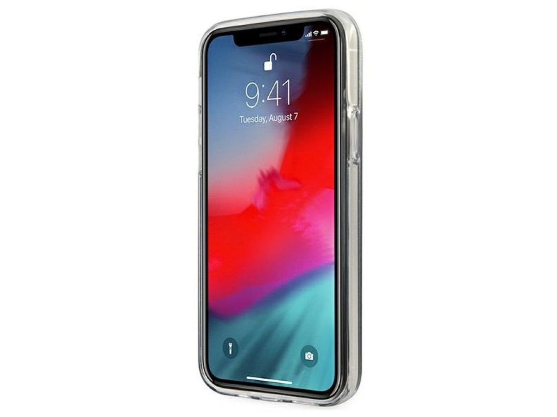 Funda rígida azul/azul con purpurina y diseño degradado para iPhone 12 Pro Max de 6,7" de Guess GUHC