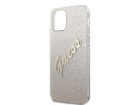 Capa rígida dourada/dourada Guess GUHCP12LPCUGLSGO para iPhone 12 Pro Max 6.7" com glitter e inscriç Capa rígida dourada/dourada Guess GUHCP12LPCUGLSGO para iPhone 12 Pro Max 6.7" com glitter e inscriç