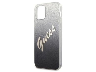 Funda rígida Guess GUHCP12LPCUGLSBK para iPhone 12 Pro Max de 6,7" en negro/negro con diseño de letr Funda rígida Guess GUHCP12LPCUGLSBK para iPhone 12 Pro Max de 6,7" en negro/negro con diseño de letr