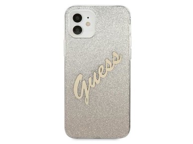 Guess GUHCP12SPCUGLSGO iPhone 12 mini 5.4" gold/gold hardcase Glitter Gradient Script Guess GUHCP12SPCUGLSGO iPhone 12 mini 5.4" gold/gold hardcase Glitter Gradient Script