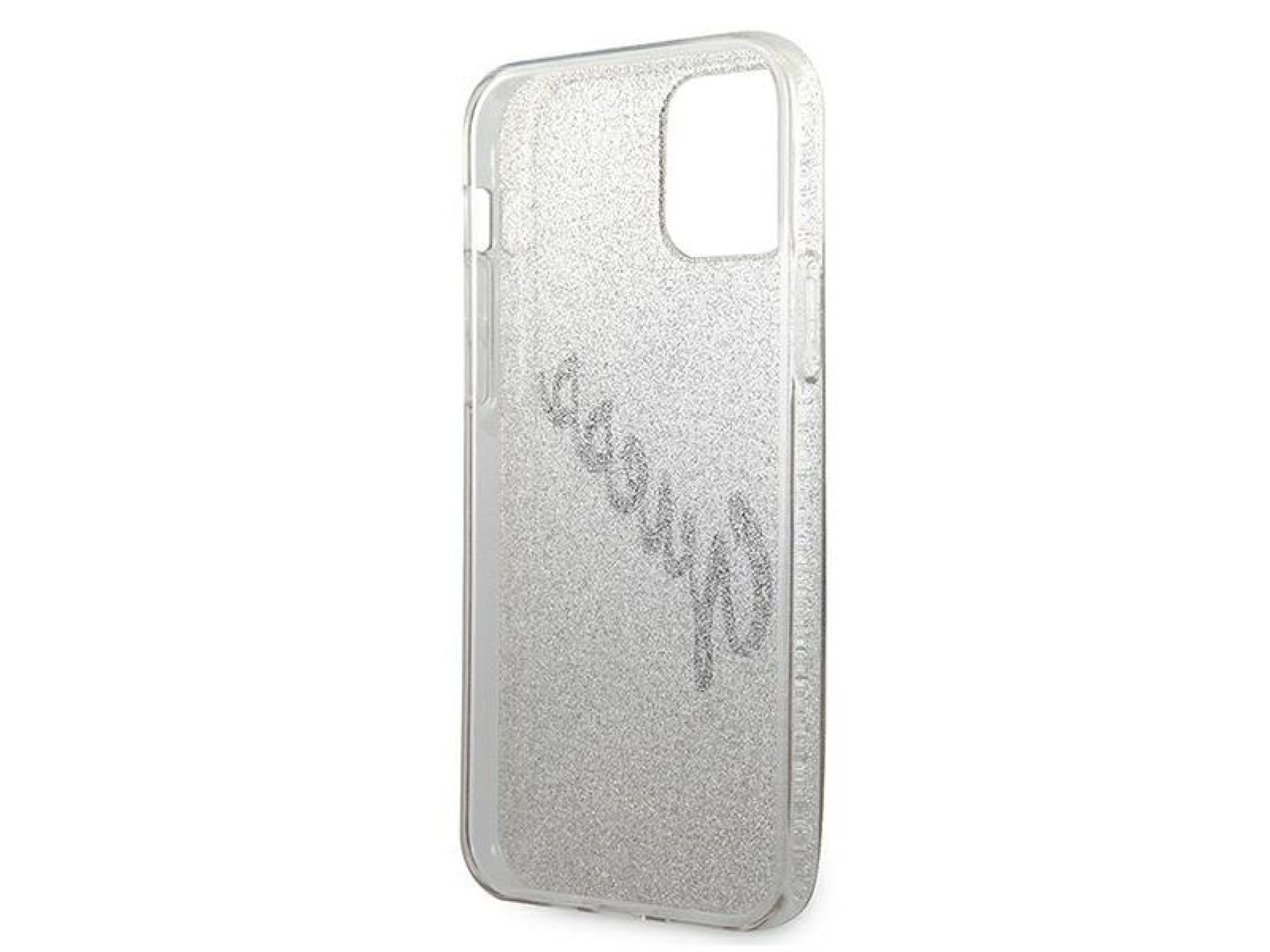 Capa rígida dourada/dourada com glitter e efeito degradê. Guess GUHCP12SPCUGLSGO para iPhone 12 mini